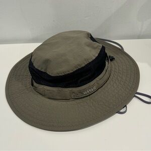Eddie Bauer Sun Bucket Hat Fishing khaki Nylon Brimmed Boonie Packable S / M